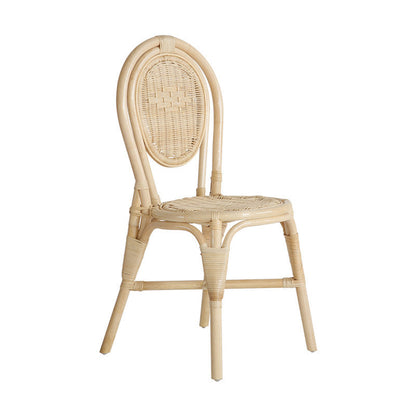 Premium Handcrafted Natural Rattan Dining Chair - Farmhouse Stylish, Breathable, And Long-lasting For Dining Room