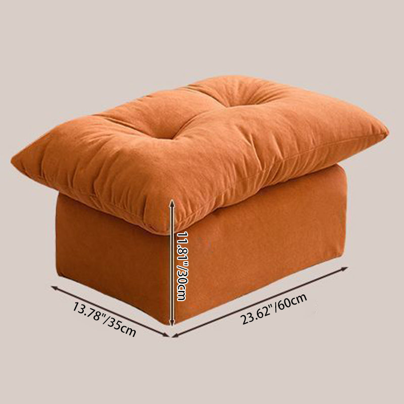 Modern Minimalist Suede Pine Wood Rectangular Rocking Chair Comfortable Single Recliner Backrest & Footrest For Living Room