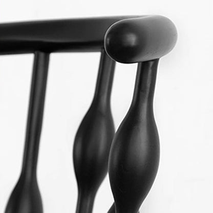 Modern Mid-century Cotton-linen Rubberwood Square-round Shape Bar Stool Backrest Armless For Dining Room