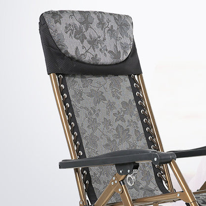 Modern Minimalist Tesslin Fabric Iron Rectangular Rocking Chair Armrest Adjustable Backrest Foldable For Living Room