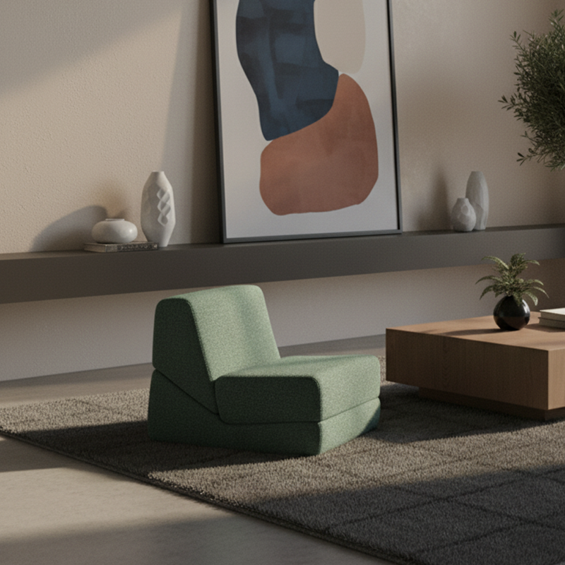 Flexible Space-Saving Compressed Sofa - Nordic Compressible, Frame-Free, 35D High Resilience Sponge For Comfort For Living Room & Bedroom