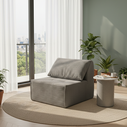 Flexible & Compact Compressible Sofa - Nordic 35D High Resilience Sponge, Frame-Free, Space-Saving For Living Room & Bedroom