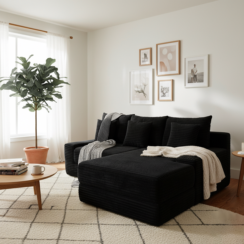 Multifunctional Space-Efficient Compression Sofa - Nordic Ergonomic Design With 35D High-Resilience Sponge