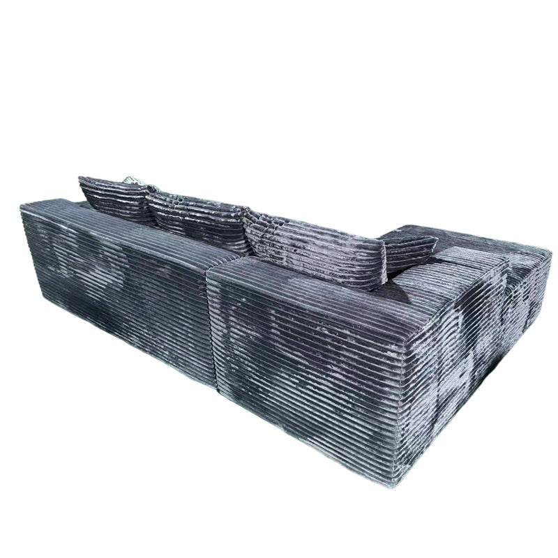 Compact 35D High-Resilience Foam Compression Sofa - Nordic Soft Corduroy Fabric Easy Storage For Living Room & Bedroom