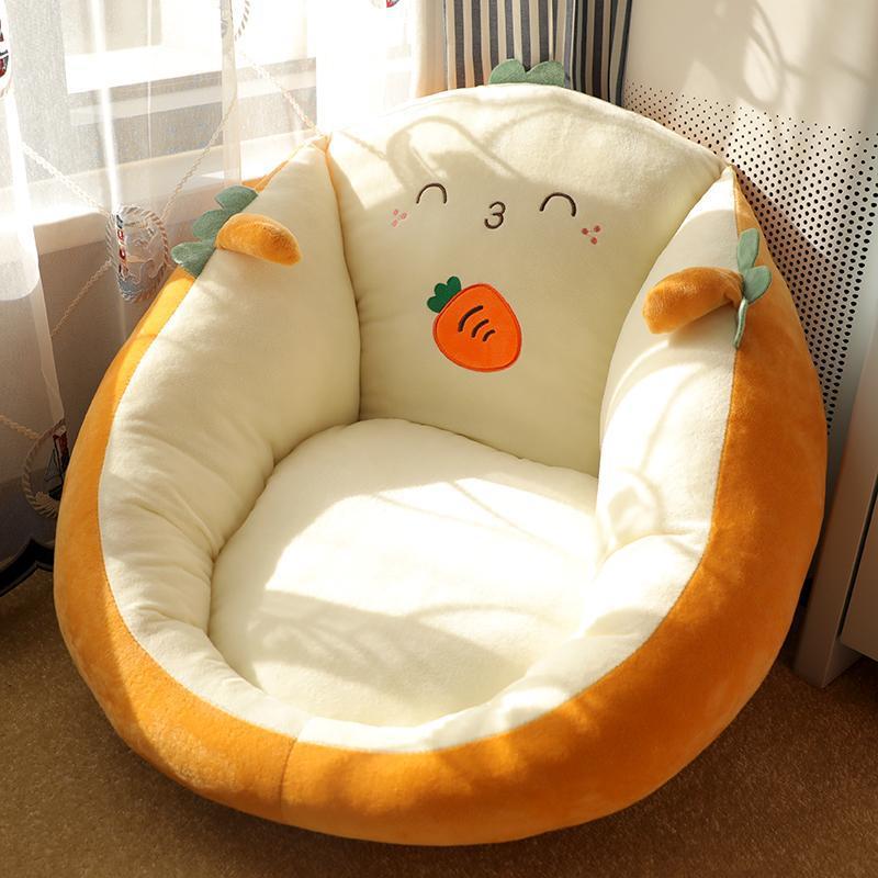 Contemporary Creative Polyester Fiber PP Cotton Round Cartoon Cushion Sofa Backrest Armrest Removable Cushion For Living Room & Bedroom
