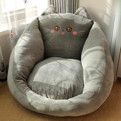 Contemporary Creative Polyester Fiber PP Cotton Round Cartoon Cushion Sofa Backrest Armrest Removable Cushion For Living Room & Bedroom