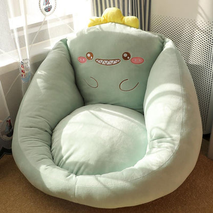 Contemporary Creative Polyester Fiber PP Cotton Round Cartoon Cushion Sofa Backrest Armrest Removable Cushion For Living Room & Bedroom