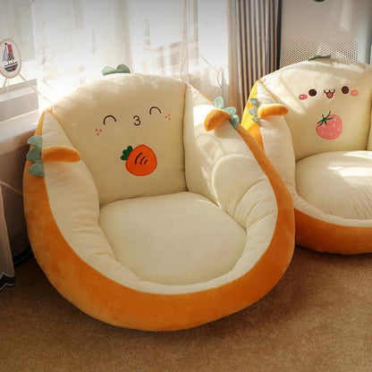 Contemporary Creative Polyester Fiber PP Cotton Round Cartoon Cushion Sofa Backrest Armrest Removable Cushion For Living Room & Bedroom