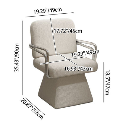 Modern Minimalist Velvet Solid Wood Plywood Steel Swivel Accent Chair Backrest Armrest For Living Room