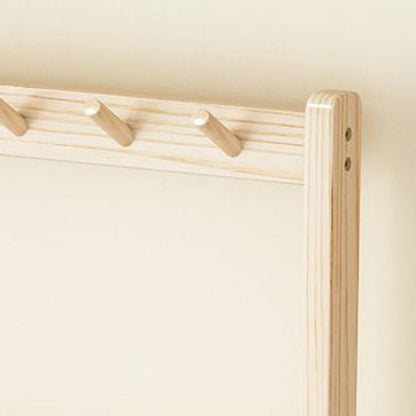 Modern Minimalist Solid Wood Linen Rectangular Shoe Bench 2-Tier Hall Tree For Entryway