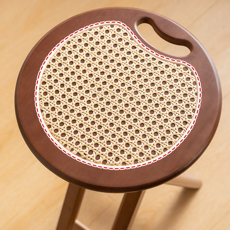 Contemporary Retro Nan Bamboo Resin Rattan Round Weaving Foldable Bar Stool For Dining Room & Kitchen