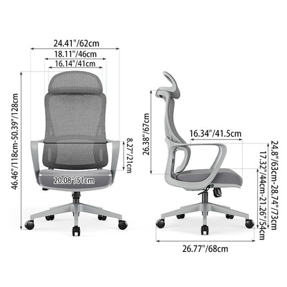Stylish & Comfortable High Back Desk Chair - Minimalist Breathable Mesh & Premium Lumbar Support For Home Office