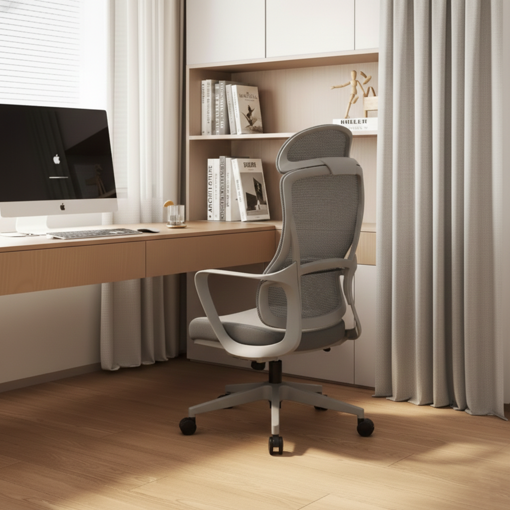 Stylish & Comfortable High Back Desk Chair - Minimalist Breathable Mesh & Premium Lumbar Support For Home Office
