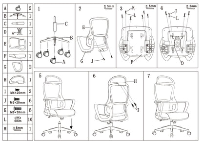 Stylish & Comfortable High Back Desk Chair - Minimalist Breathable Mesh & Premium Lumbar Support For Home Office