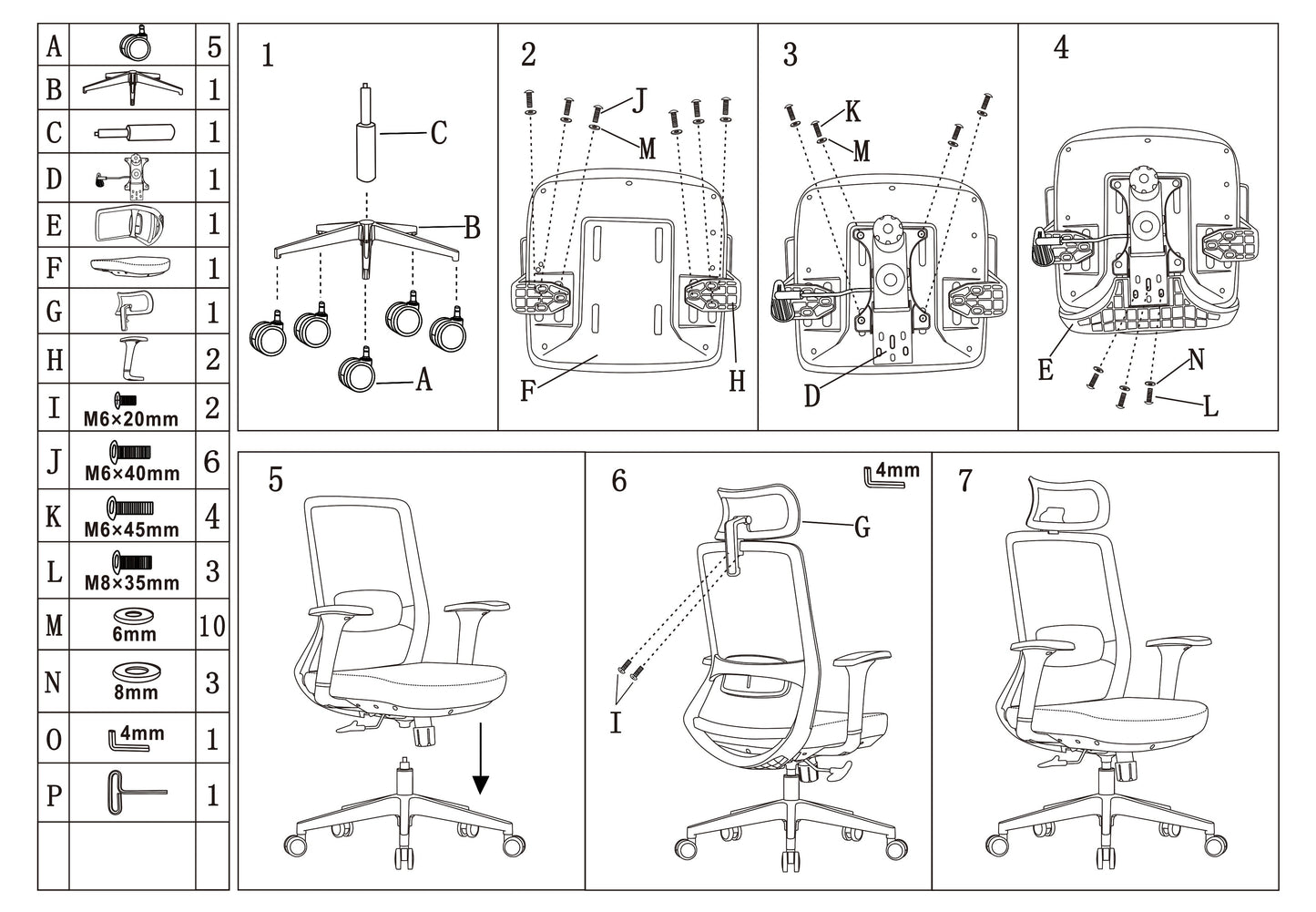 Premium Ergonomic Office Desk Chair - Minimalist High-Back Manager Chair With 2D Headrest & SGS Certified Gas Lift For Home Office