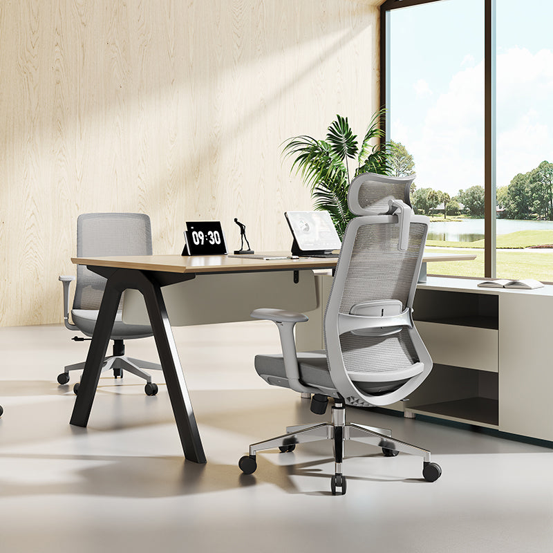 Ergonomic Adjustable Manager Desk Chair - Minimalist Durable High-Back Chair With 4D Adjustable Armrests & Silent Casters For Home Office