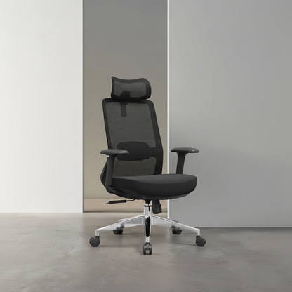 Premium Ergonomic High-Back Executive Desk Chair - Minimalist High-Back Chair With Adjustable Features & BIFMA Certified Casters For Home Office
