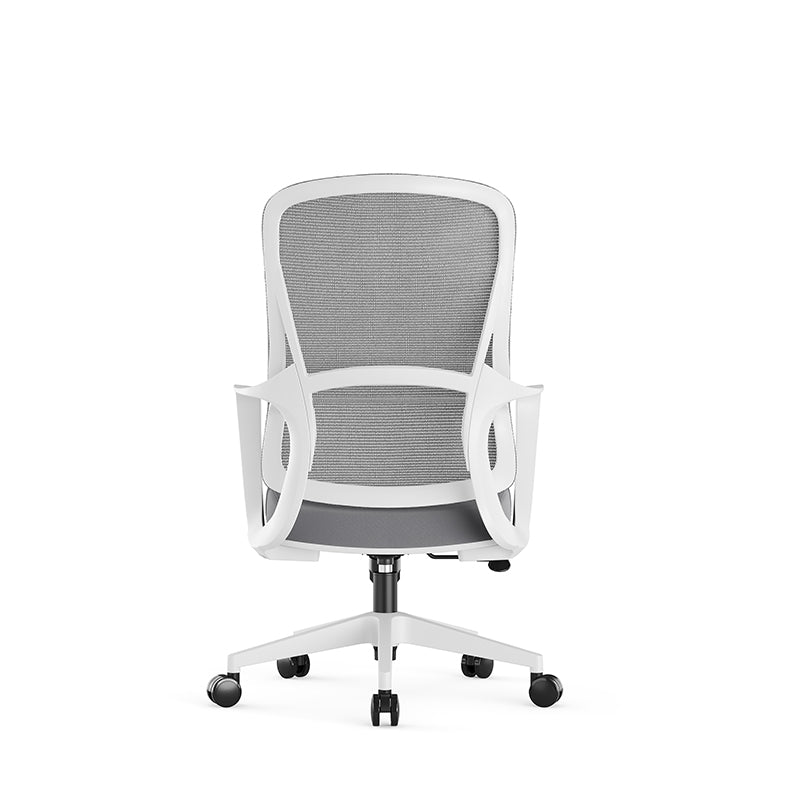 Memory Sponge Seat & Breathable Mesh Back Desk Chair - Minimalist PU Silent Casters & Butterfly Base For Home Office
