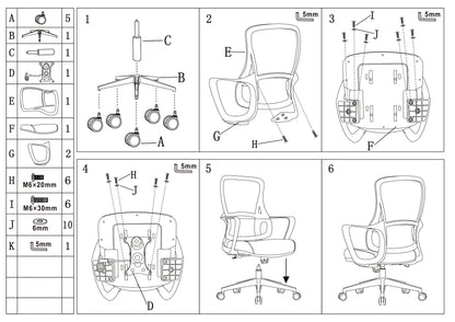 Memory Sponge Seat & Breathable Mesh Back Desk Chair - Minimalist PU Silent Casters & Butterfly Base For Home Office