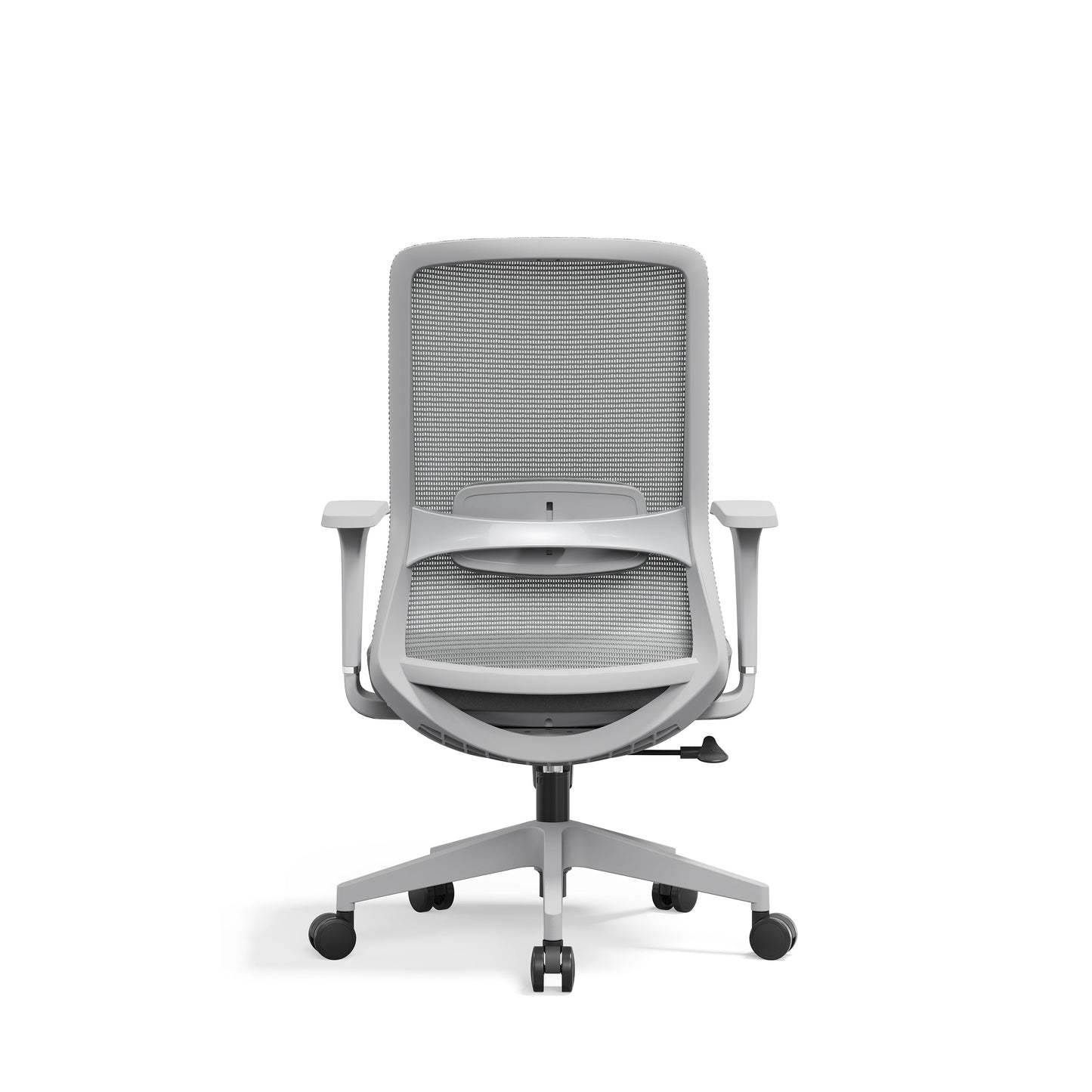 Ergonomic Mid-Back Desk Chair - Minimalist Office Chair With Adjustable Lumbar Support & Memory Sponge Seat For Home Office