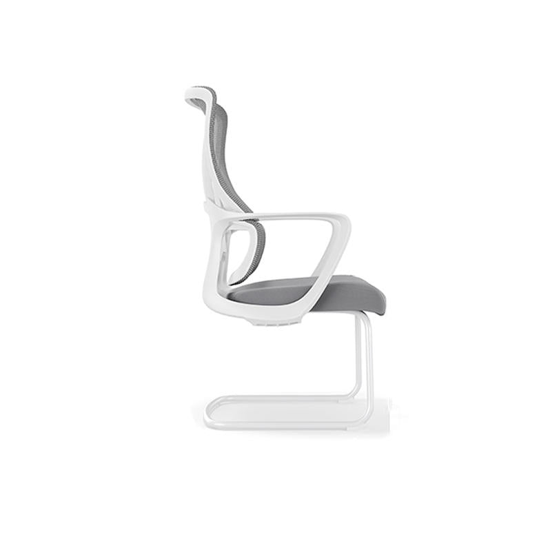 Modern Fixed Armrests Mesh Fabric Desk Chair - Minimalist Lumbar Support & Durable A3 Steel Frame For Home Office