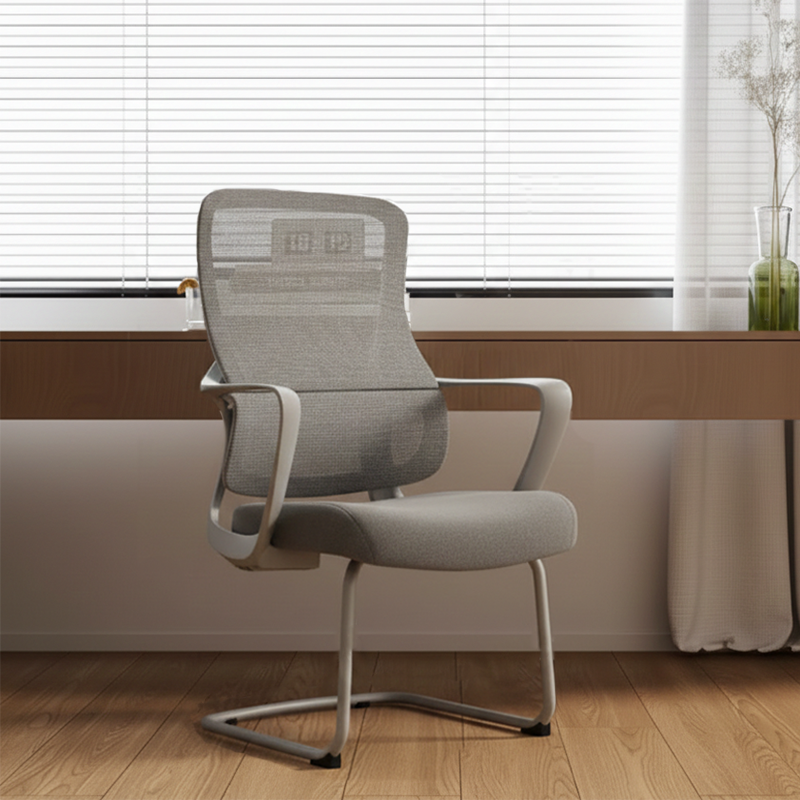 Premium Gray Executive Back Support & Stylish Design Desk Chair - Minimalist Chair With Ergonomic Breathable Mesh For Home Office
