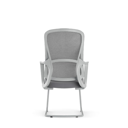 Premium Gray Executive Back Support & Stylish Design Desk Chair - Minimalist Chair With Ergonomic Breathable Mesh For Home Office
