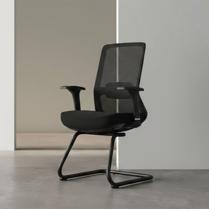 Adjustable Lumbar Support Executive Desk - Minimalist Chair With Breathable Mesh & Sturdy Steel Frame For Home Office