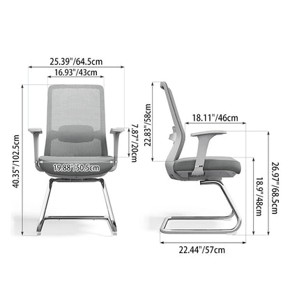 Breathable Mesh & Adjustable Back Support Desk Chair - Minimalist Stylish Executive Chair With Durable Steel Frame For Home Office