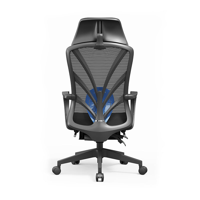 Peacock Back Adjustable Recliner Desk Chair - Minimalist Ergonomic Design 150° Recline & Breathable Mesh & SGS Certified Gas Lift For Home Office