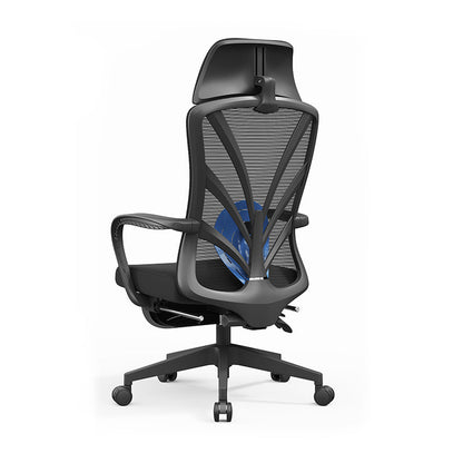 Peacock Back Adjustable Recliner Desk Chair - Minimalist Ergonomic Design 150° Recline & Breathable Mesh & SGS Certified Gas Lift For Home Office