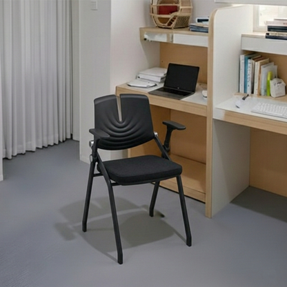 Comfort & Durability Ergonomic Foldable Desk Chair - Minimalist White Frame Chair Adjustable Backrest & Silent Casters Design For Home Office