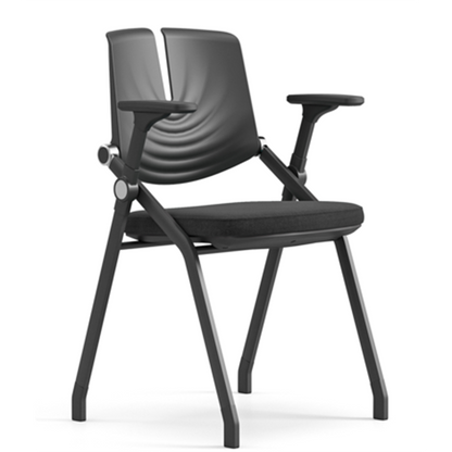 Comfort & Durability Ergonomic Foldable Desk Chair - Minimalist White Frame Chair Adjustable Backrest & Silent Casters Design For Home Office