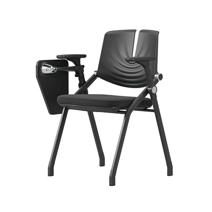 Premium High-Density Sponge Ergonomic Desk Chair - Minimalist Foldable Chair With Adjustable Armrests & Writing Board For Home Office
