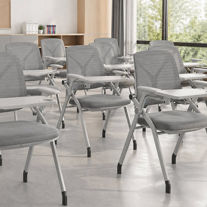 Multi-Function Adjustable Armrests & Foldable Design Desk Chair - Minimalist Office Chair With 180° Flip Desk & Ergonomic Support For Home Office
