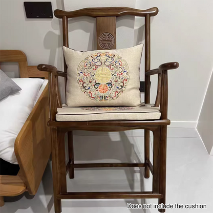 Traditional Chinese Rubberwood Plywood Official's Hat Dining Chair Armrest For Dining Room