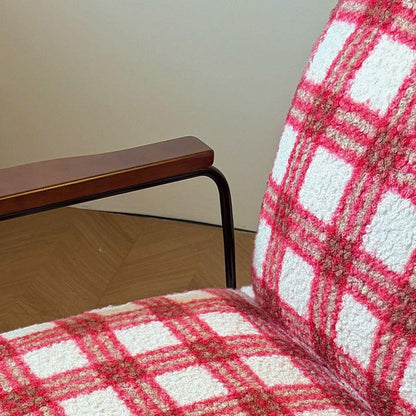 Mid-Century Adjustable Chenille & Sherpa Fabric Rocking Chair - Single Lounge Chair For Living Room