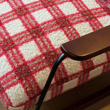 Mid-Century Adjustable Chenille & Sherpa Fabric Rocking Chair - Single Lounge Chair For Living Room