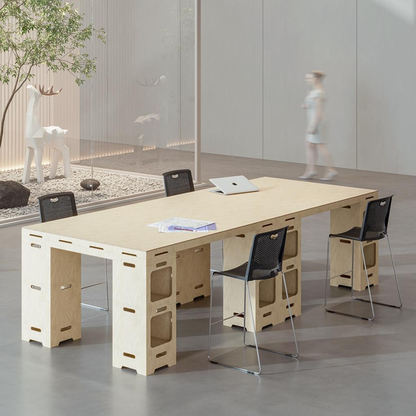 Japanese Modular Birch Plywood End Table - Stackable Storage Boxer Suit For Home Office