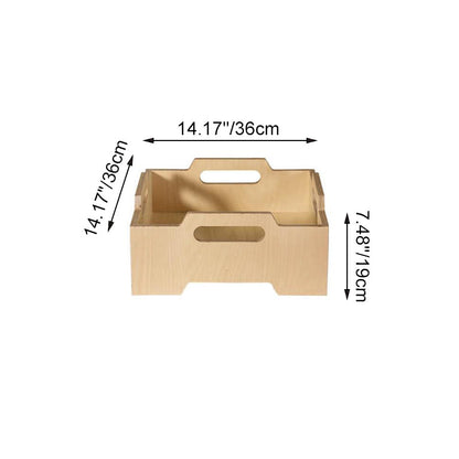 Japanese Modular Birch Plywood End Table - Stackable Storage Boxer Suit For Home Office