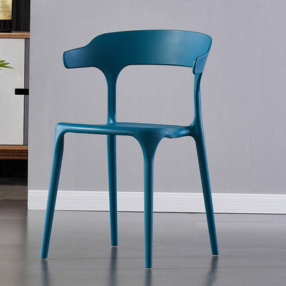 Modern Minimalist Curved PP Dining Chair Backrest Armless For Dining Room