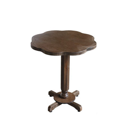 Traditional Farmhouse Round Rectangular Foldable Solid Wood Plywood Outdoor Coffee Table 1-Tier For Outdoor