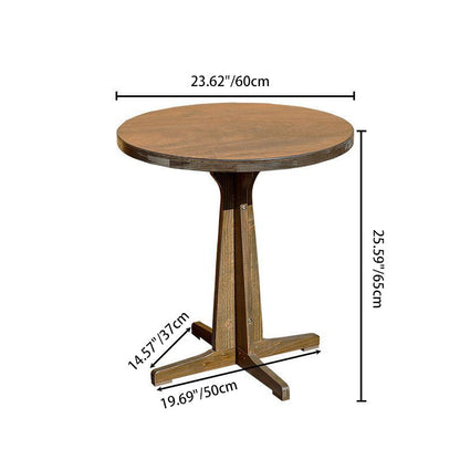 Traditional Farmhouse Round Rectangular Foldable Solid Wood Plywood Outdoor Coffee Table 1-Tier For Outdoor