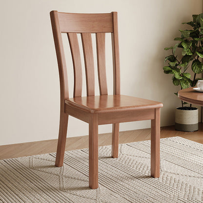 Modern Minimalist Rectangular Solid Wood Dining Chair Backrest Armless For Dining Room