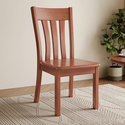 Modern Minimalist Rectangular Solid Wood Dining Chair Backrest Armless For Dining Room