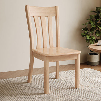 Modern Minimalist Rectangular Solid Wood Dining Chair Backrest Armless For Dining Room