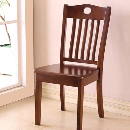 Modern Minimalist Rectangular Solid Wood Dining Chair Backrest Armless For Dining Room