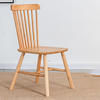 Modern Minimalist Rectangular Solid Wood Dining Chair Backrest Armless For Dining Room