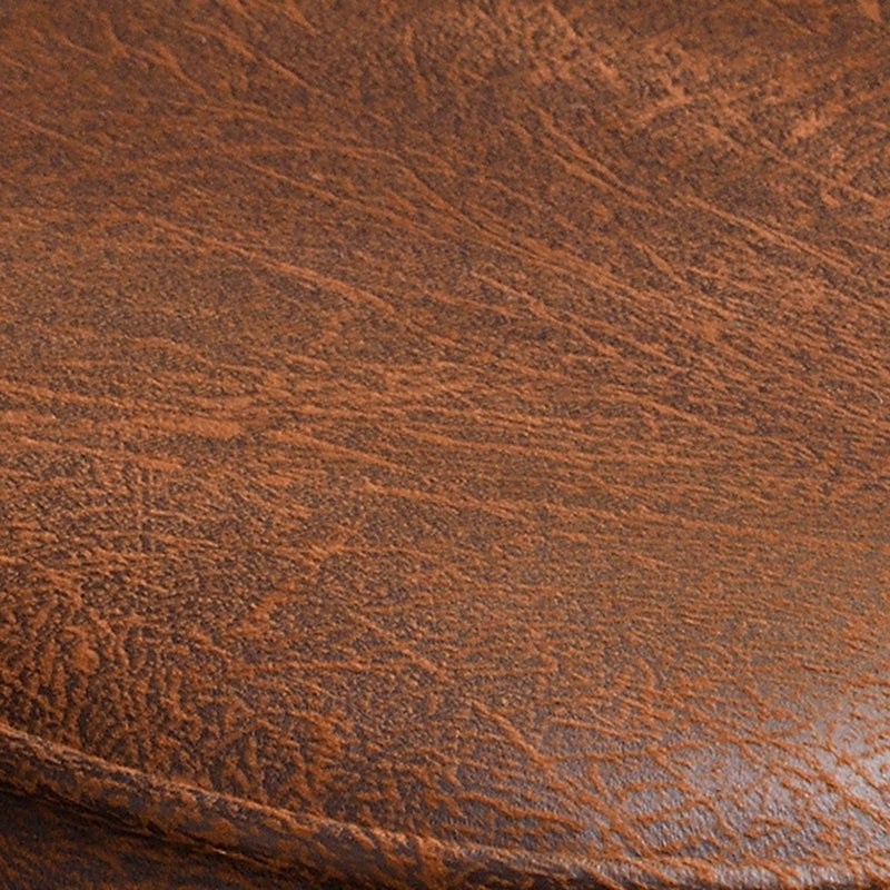 Traditional Vintage Rectangular PU Leather Suede Fabric Solid Wood Medium Density Fiberboard Accent Chair Backrest Armrest For Living Room