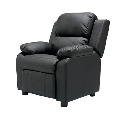 Modern Minimalist Rectangular Kid Fabric PU Leather Solid Wood Plastic Accent Chair Backrest Armrest For Living Room